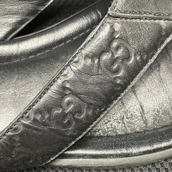 Gucci Men's Guccissima Leather Thong Sandals Flip-Flops Black Size 9 - Picture 8 of 8